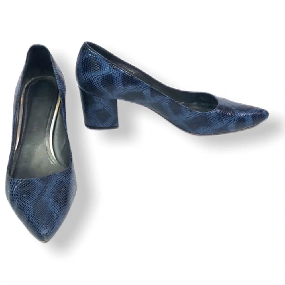 IOB Blue Rattler Stuart Weitzman Firstclass Heels - Picture 6 of 8
